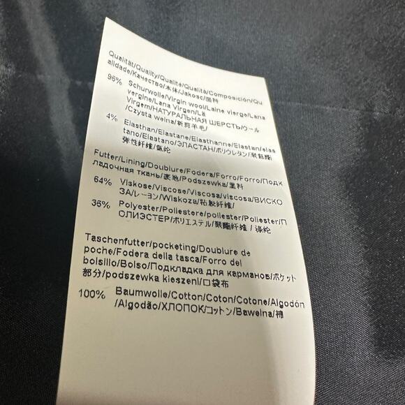 Hugo Boss Size 4 Jabina Longline Wool Blazer Jacket Black‎ Office Professional - Picture 12 of 13